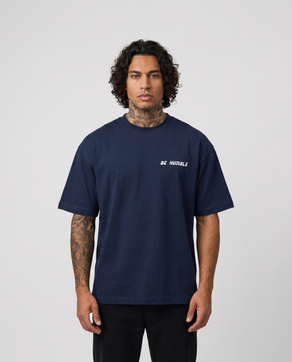 Navy Blue 24 tee - front on model