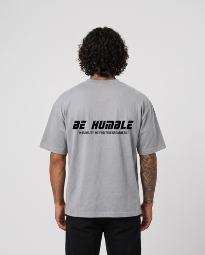 Grey x Black tee - back on model