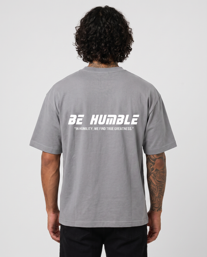 Elegance Grey tee - back on model