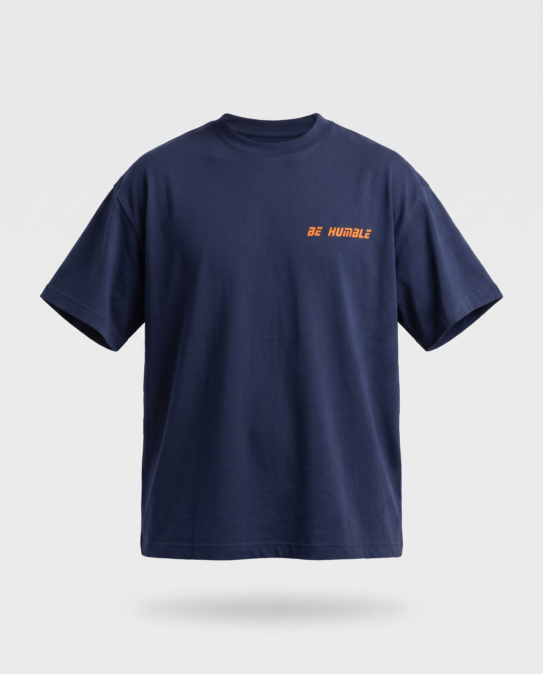 Navy Blue x Orange tee - ghost mannequin