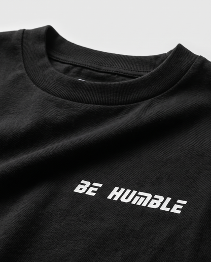 Initial Vintage Black tee - fabric and print detail
